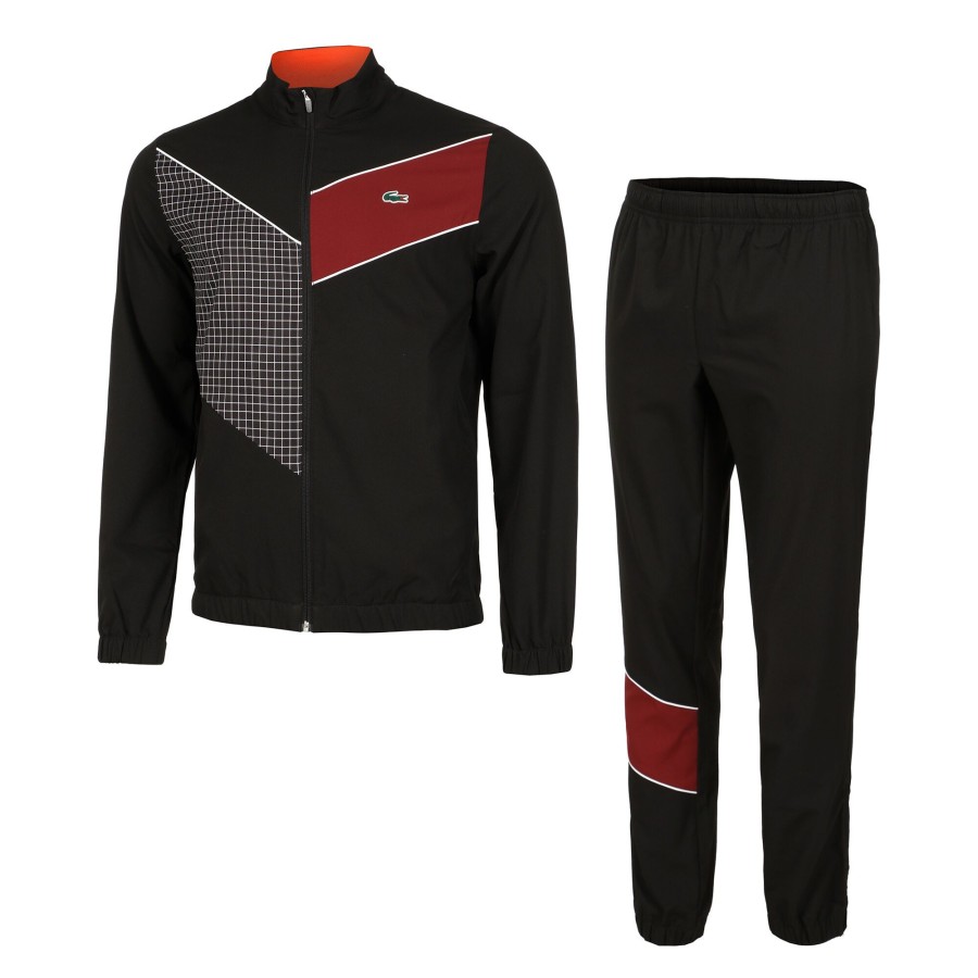 Tenniskleding Lacoste | Players Trainingspak Heren Zwart, Roest