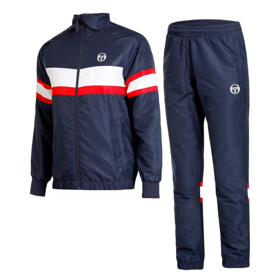 Tenniskleding Sergio Tacchini | Board Trainingspak Heren Blauw, Rood