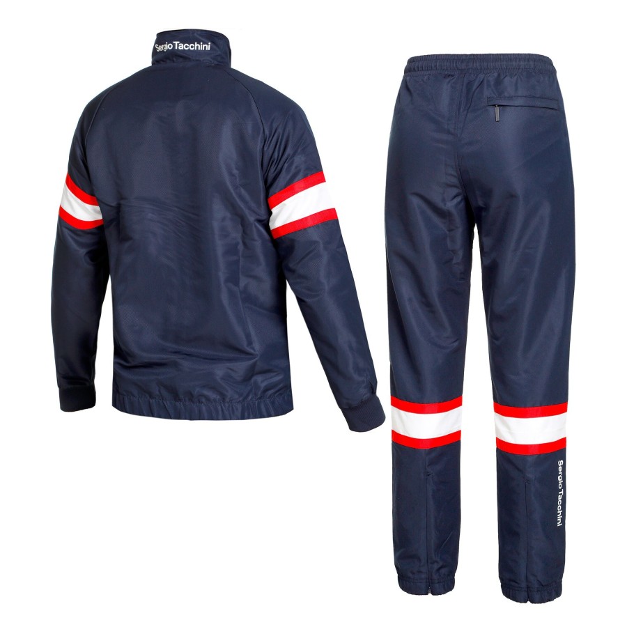 Tenniskleding Sergio Tacchini | Board Trainingspak Heren Blauw, Rood