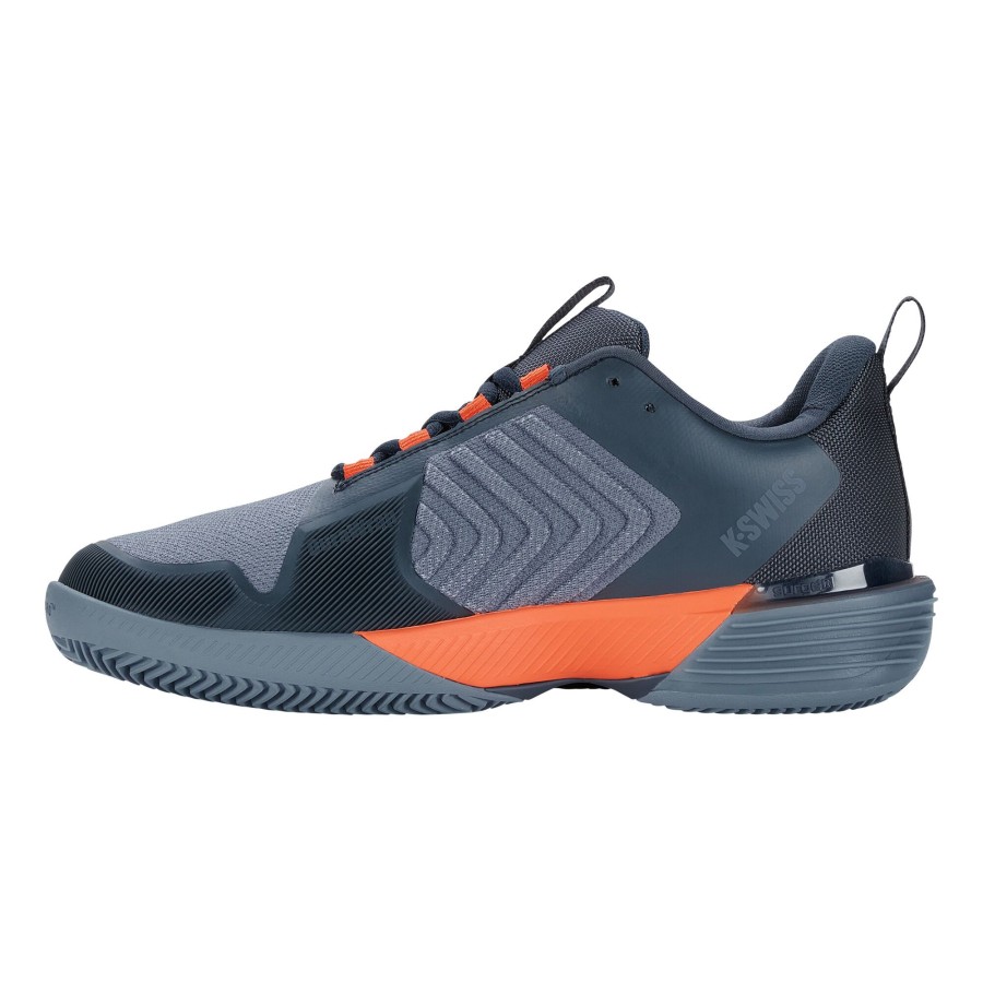 Tennisschoenen K-Swiss | Ultrashot 3 Gravelschoen Heren Blaugrau, Oranje