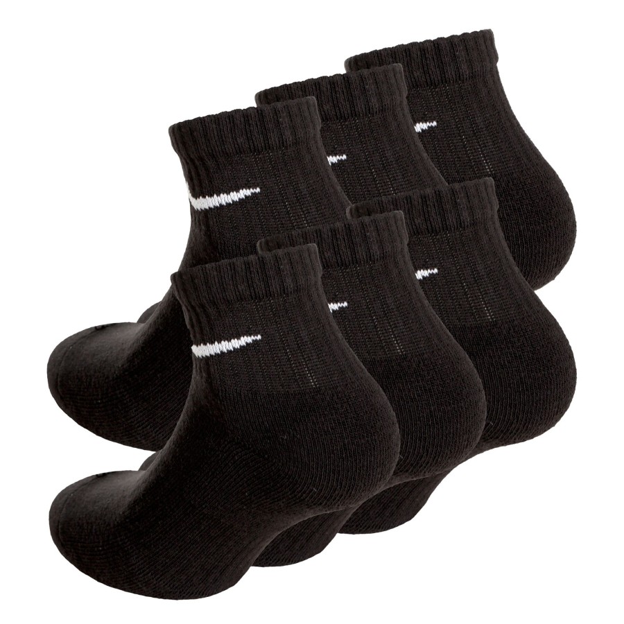 Tenniskleding Nike | Everyday Cushioned Ankle Sportsokken Verpakking 6 Stuks Zwart
