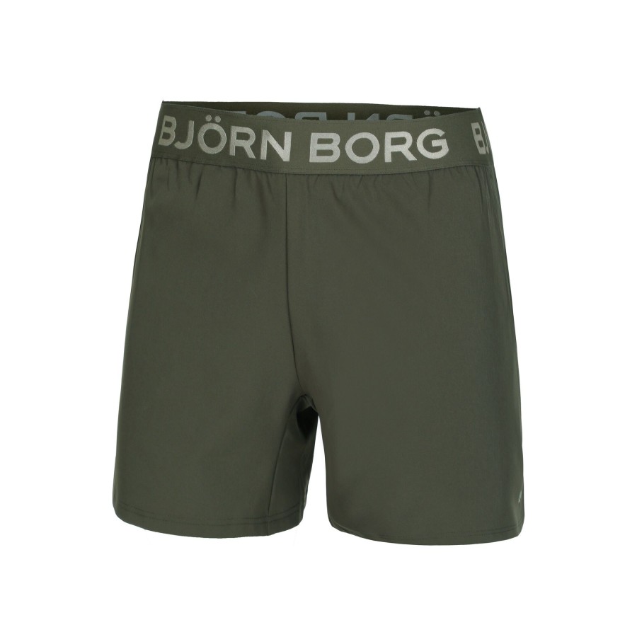 Tenniskleding Björn Borg | Ace Shorts Heren Olijf