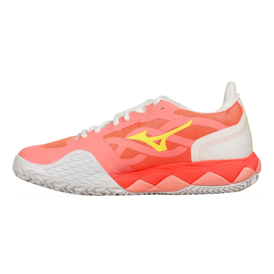 Tennisschoenen Mizuno | Wave Enforce Tour Clay Gravelschoen Dames Koraal, Wit