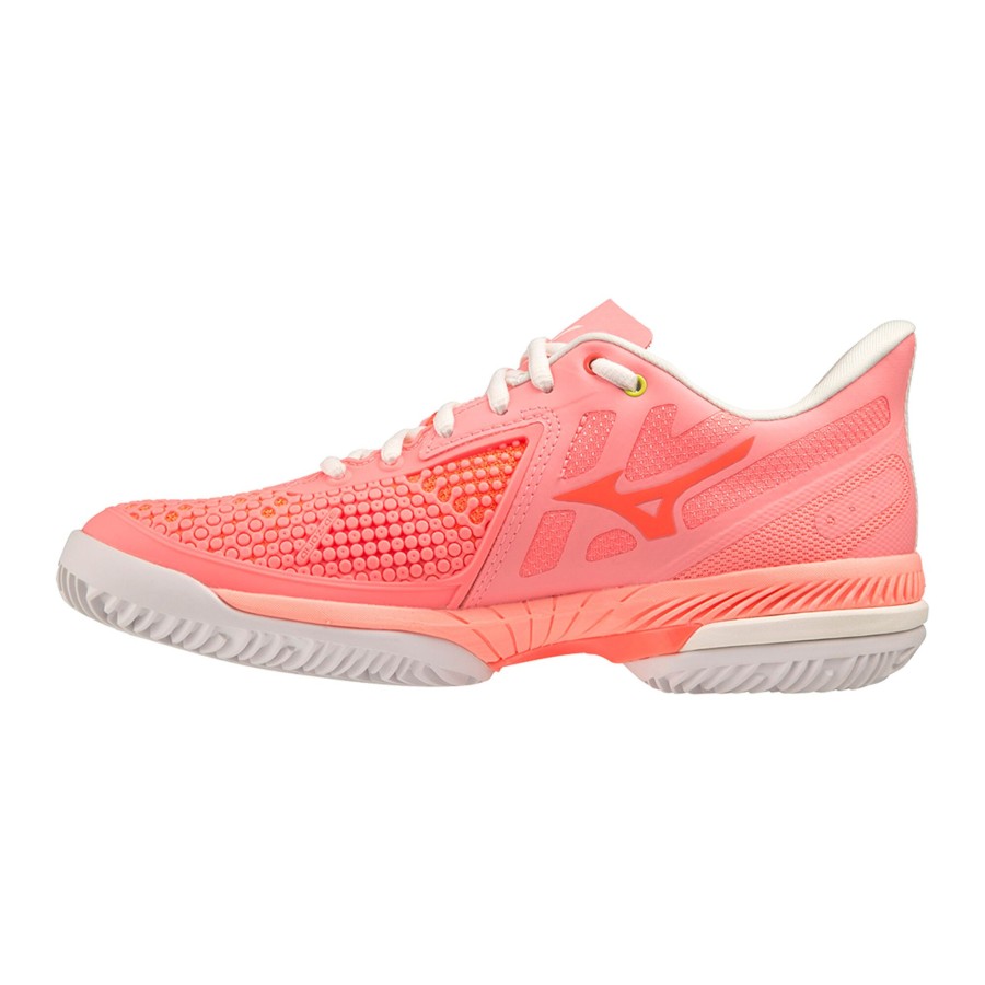Tennisschoenen Mizuno | Wave Exceed Tour 5 Clay Gravelschoen Dames Koraal, Wit