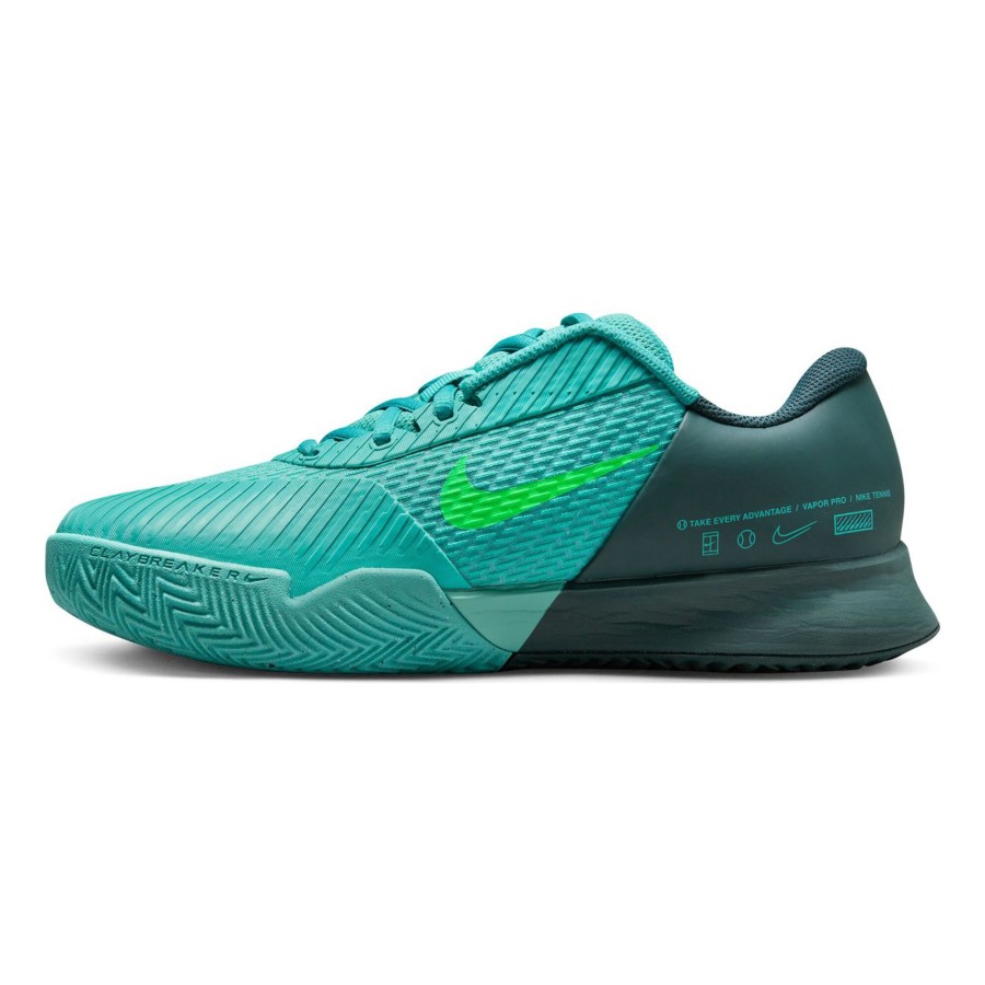 Tennisschoenen Nike | Court Vapor Pro 2 Gravelschoen Heren Mint, Donkergroen