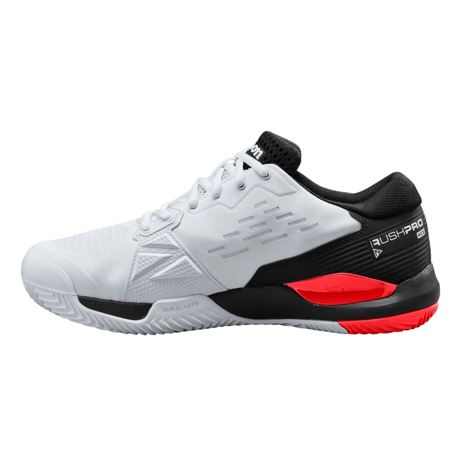 Tennisschoenen Wilson | Rush Pro Ace Gravelschoen Heren Wit, Zwart