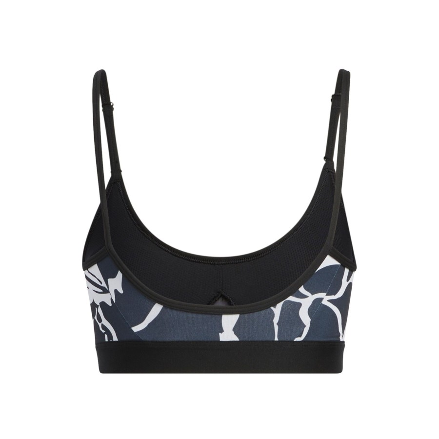 Tenniskleding adidas | Training Flower Light-Support Sport-Bh Dames Grijs, Wit