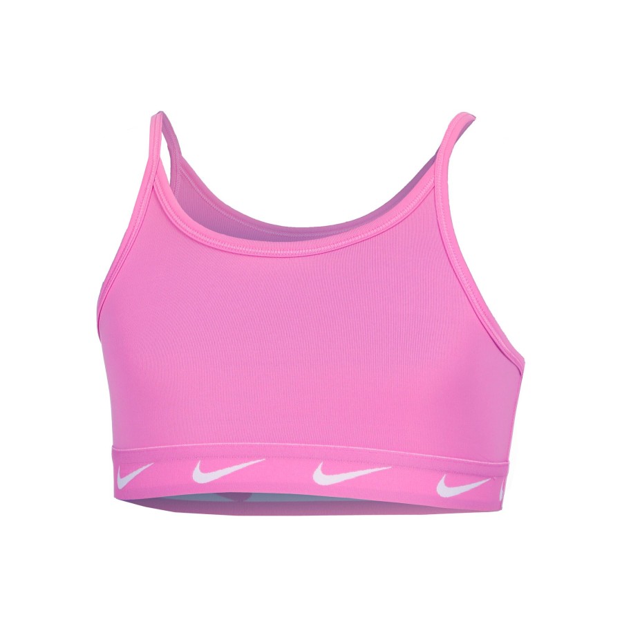 Tenniskleding Nike | Dri-Fit Big Kids Sport-Bh Meisjes Pink