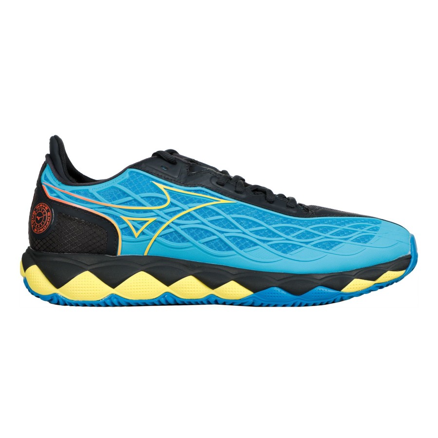 Tennisschoenen Mizuno | Wave Enforce Tour Gravelschoen Heren Blauw, Neongeel