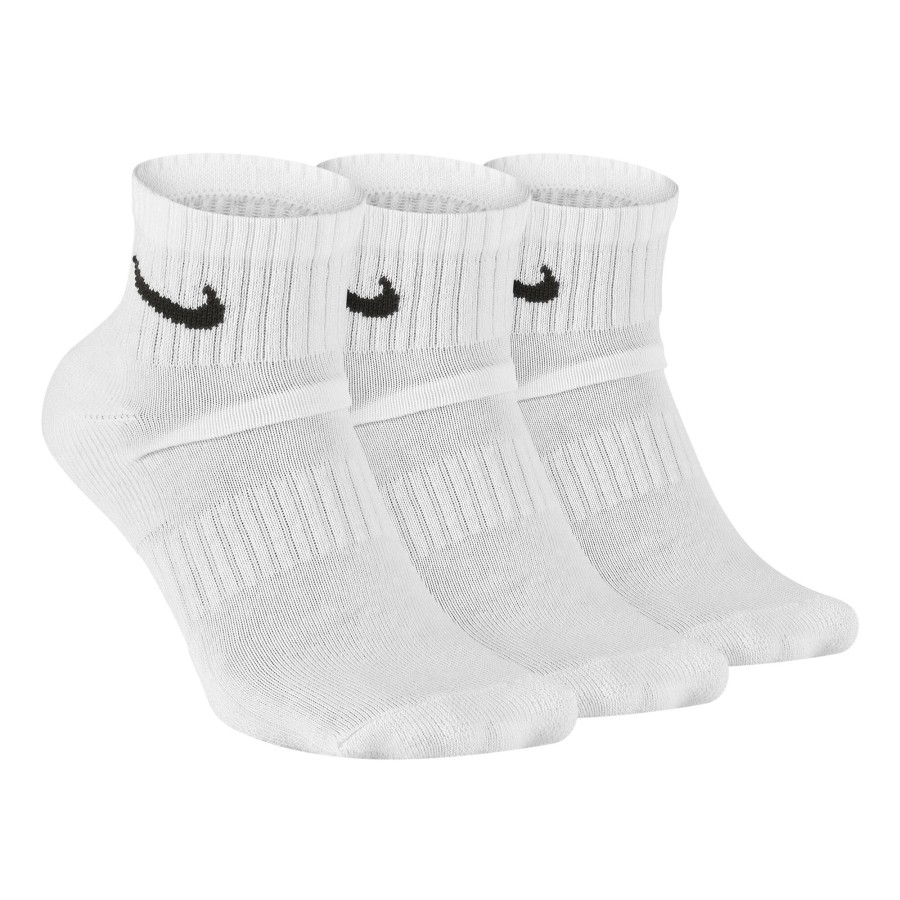Tenniskleding Nike | Everyday Cush Ankle Sportsokken Verpakking 3 Stuks Wit, Zwart