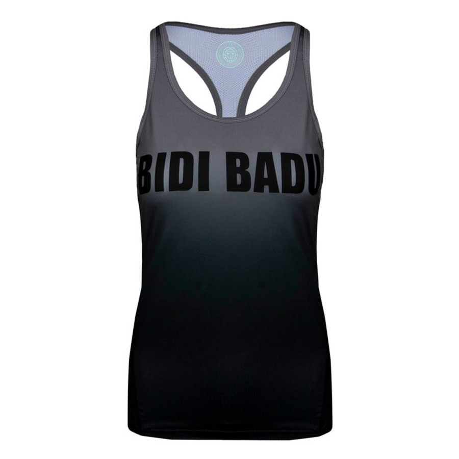 Tenniskleding BIDI BADU | Rhombo Move Printed Tanktop Dames Zwart