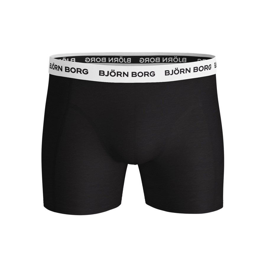 Tenniskleding Björn Borg | Noos Contrast Solids Boxershort Verpakking 3 Stuks Heren Zwart, Wit