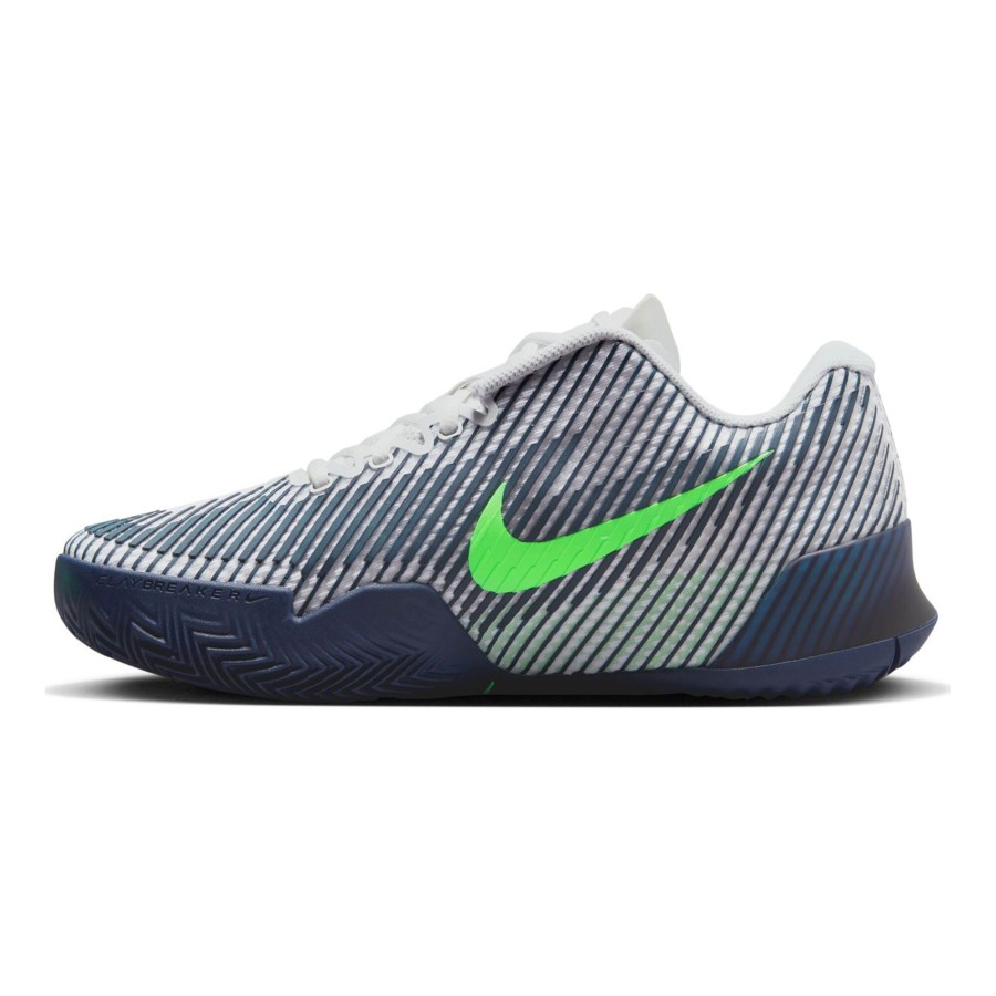 Tennisschoenen Nike | Court Vapor 11 Gravelschoen Heren Wit, Neongroen