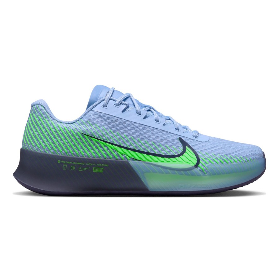 Tennisschoenen Nike | Zoom Vapor 11 Gravelschoen Heren Mauve, Neongroen