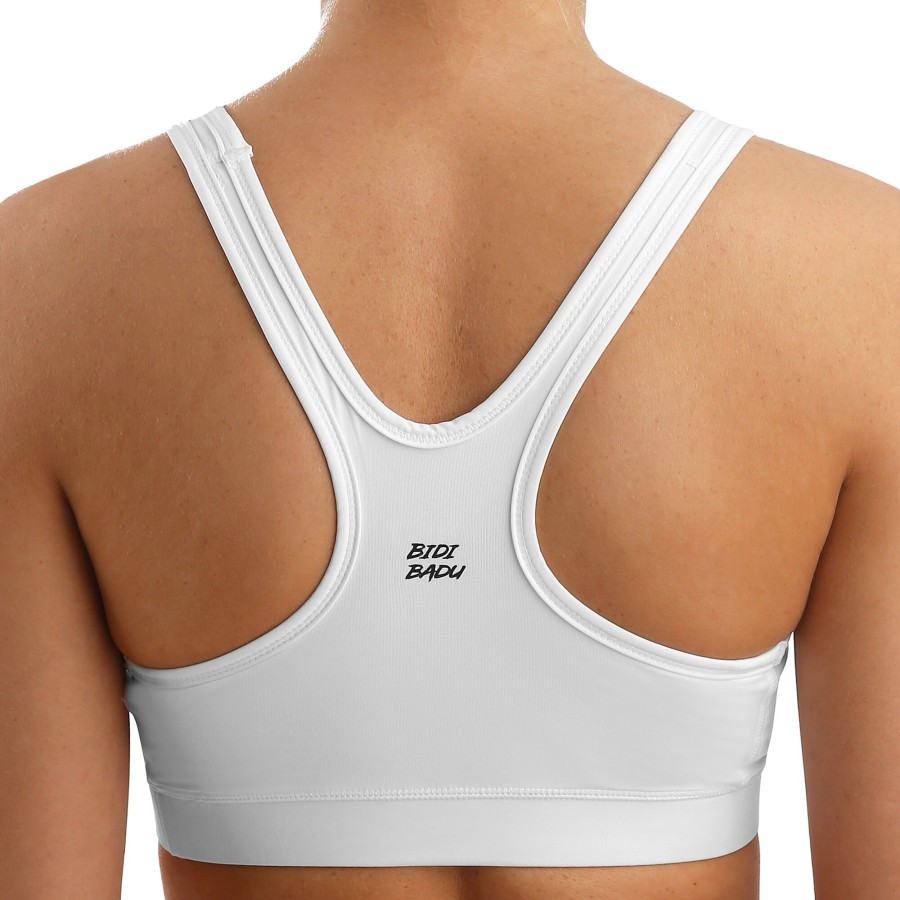 Tenniskleding BIDI BADU | Jude Tech Sport-Bh Dames Wit, Zwart