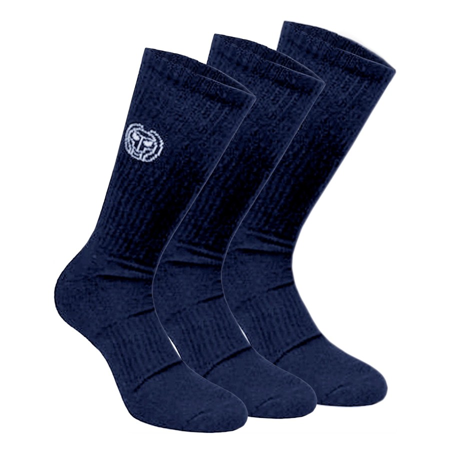 Tenniskleding BIDI BADU | Don Carlito Crew Move Tennissokken Verpakking 3 Stuks Donkerblauw, Wit