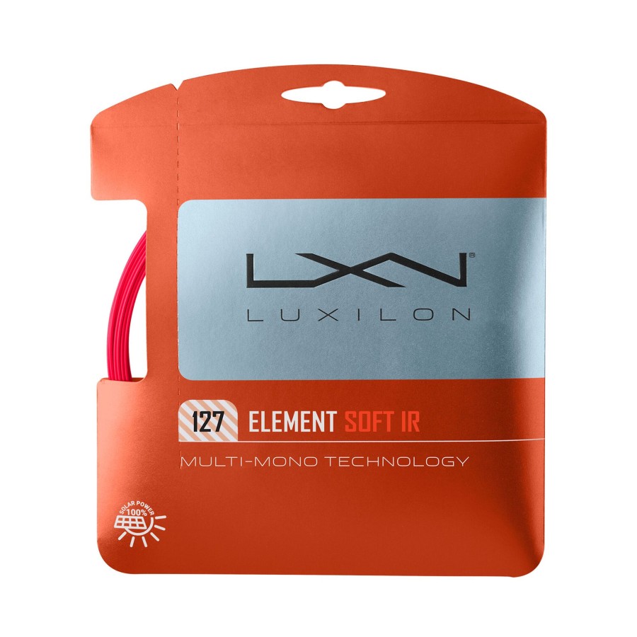 Tennissnaren Luxilon | Element Ir Soft Set Snaren 12,2M Rood