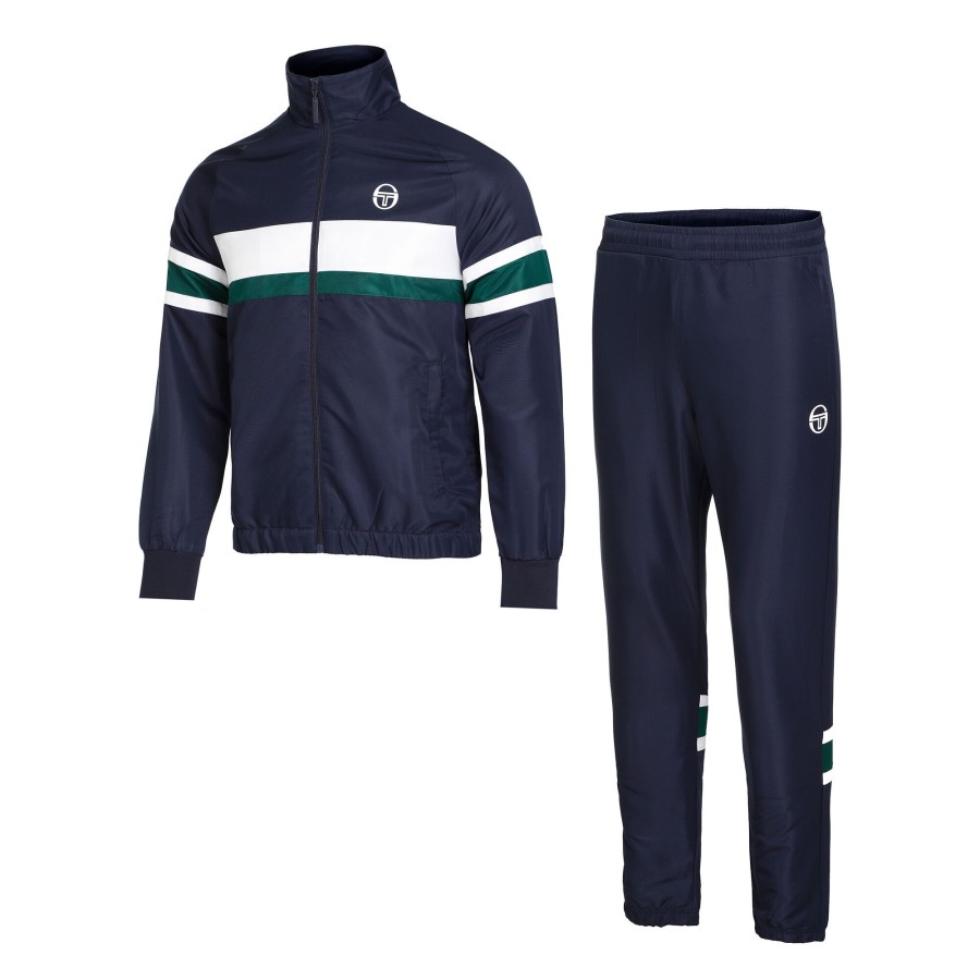 Tenniskleding Sergio Tacchini | Board Trainingspak Heren Donkerblauw, Groen