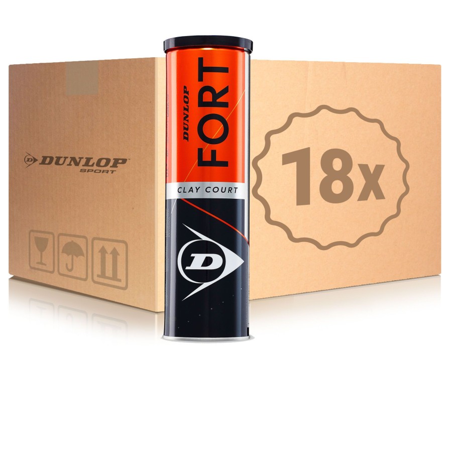 Tennisballen Dunlop | Fort Clay Court 18X Verpakking 4 Stuks