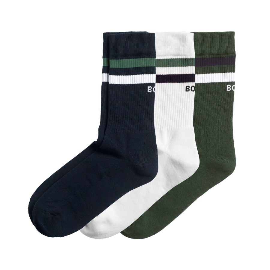 Tenniskleding Björn Borg | Double Stripe Ankle Crew Sportsokken Heren