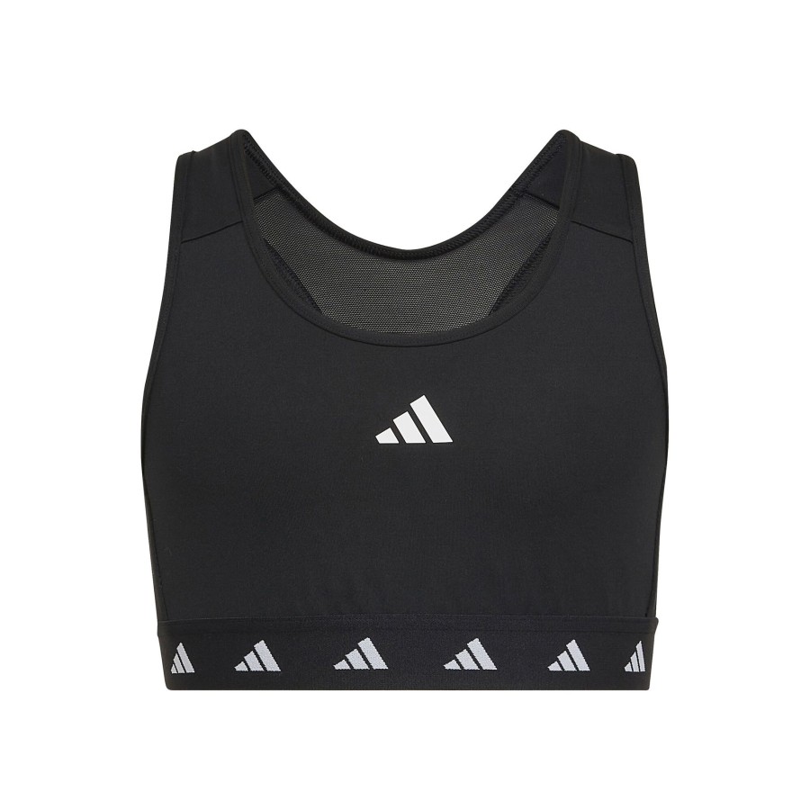 Tenniskleding adidas | Tech-Fit Power Sport-Bh Meisjes Zwart, Wit