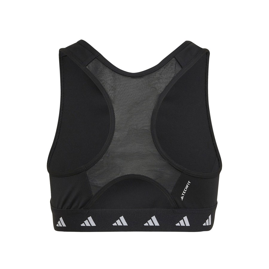 Tenniskleding adidas | Tech-Fit Power Sport-Bh Meisjes Zwart, Wit