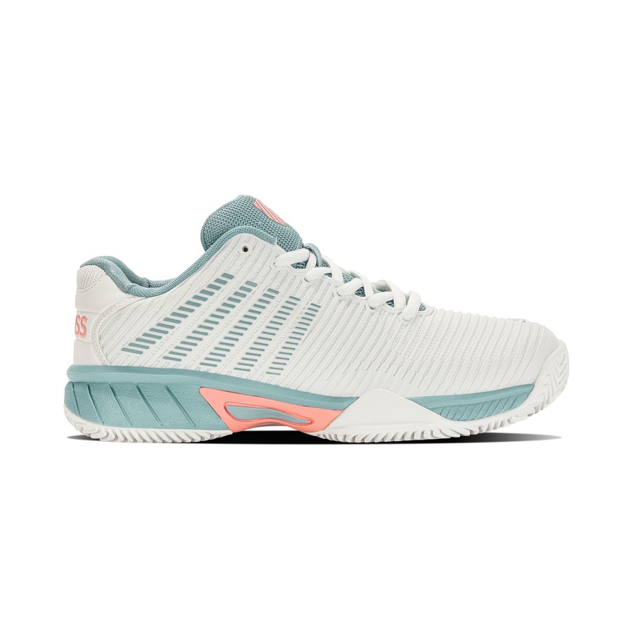 Tennisschoenen K-Swiss | Hypercourt Express 2 Gravelschoen Kinderen Wit, Turkoois