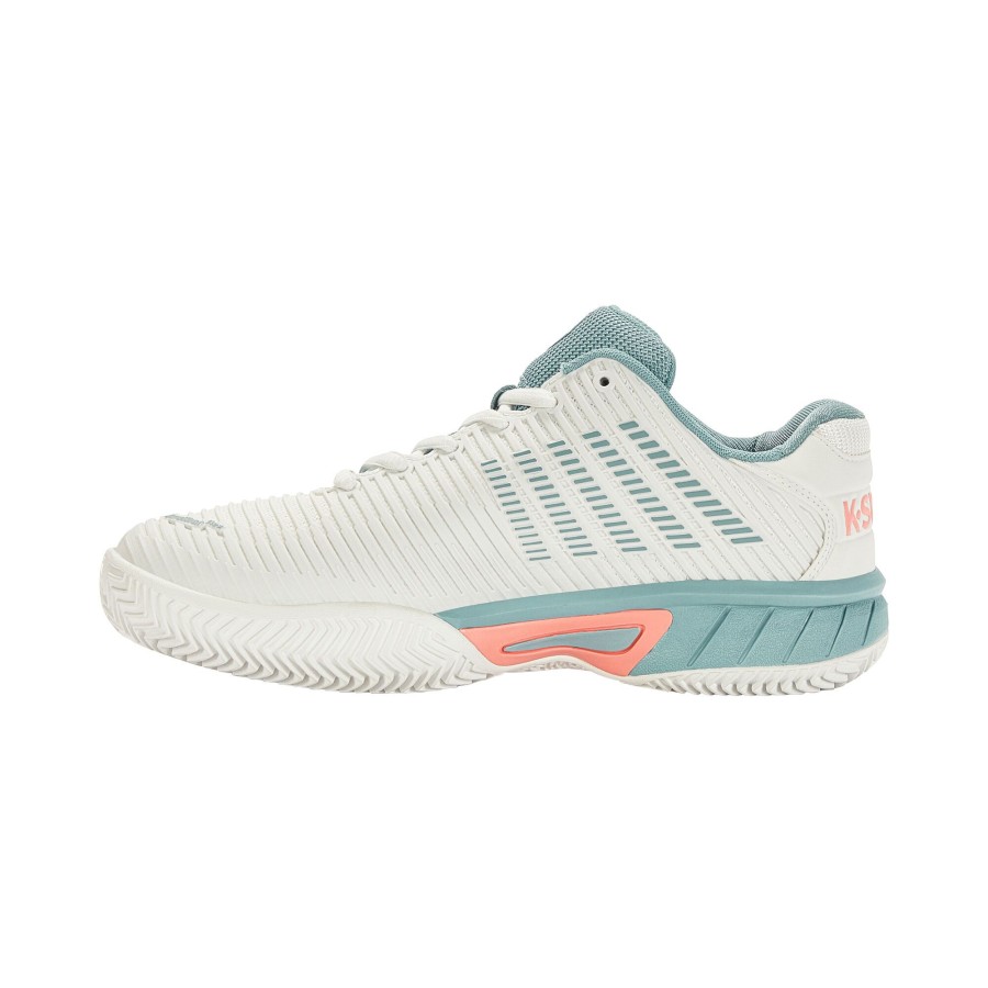 Tennisschoenen K-Swiss | Hypercourt Express 2 Gravelschoen Kinderen Wit, Turkoois