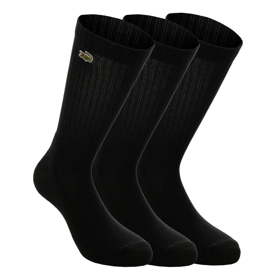 Tenniskleding Lacoste | Performance Core Tennissokken Verpakking 3 Stuks Zwart