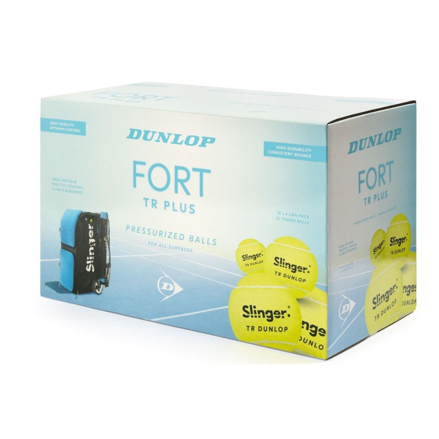 Tennisballen Dunlop | Fort Tr Plus Slinger Box 72 Stuks