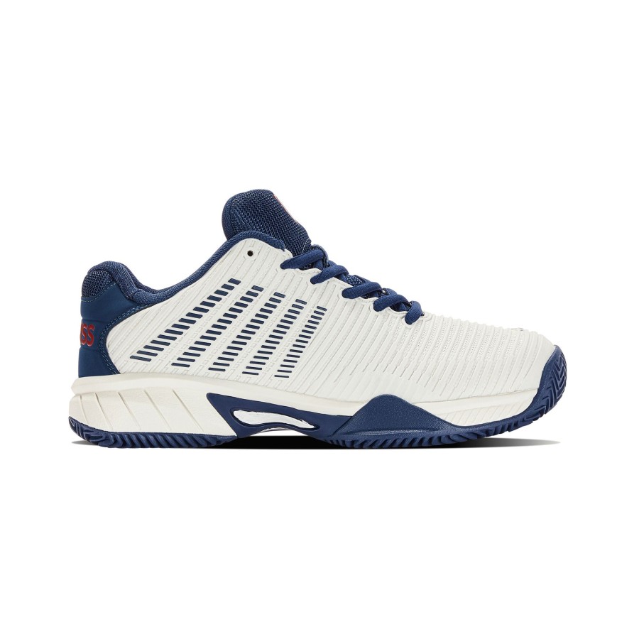 Tennisschoenen K-Swiss | Hypercourt Express 2 Gravelschoen Kinderen Wit, Donkerblauw