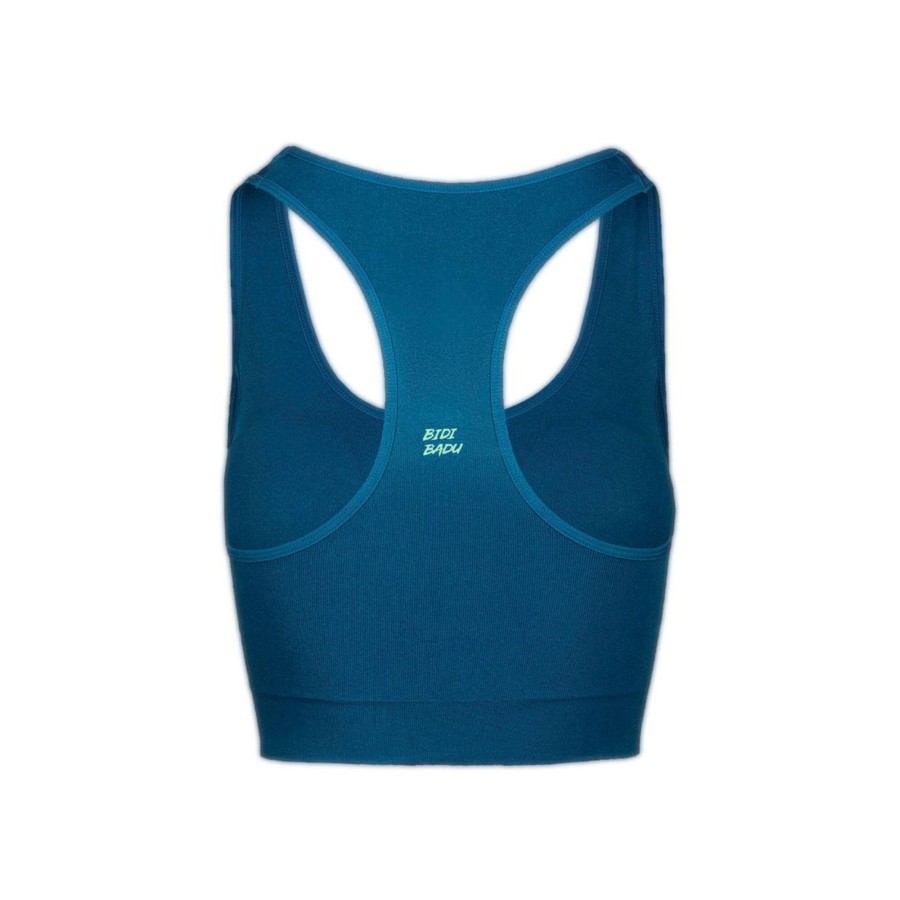 Tenniskleding BIDI BADU | Major Pector Move Sport-Bh Dames Petrolblauw