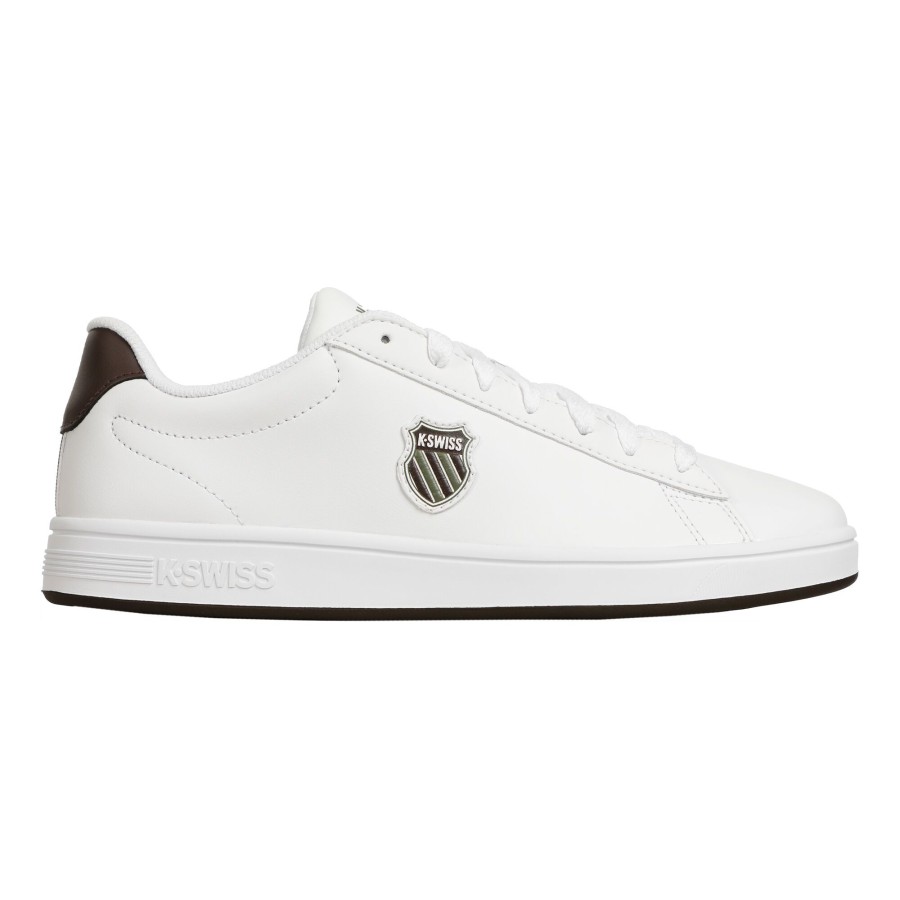 Tennisschoenen K-Swiss | Court Shield Vrijtijdsschoen Heren Wit, Groen