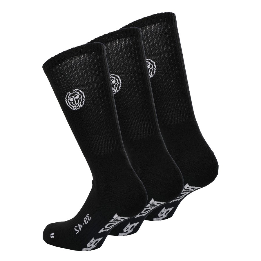 Tenniskleding BIDI BADU | Don Carlito Crew Move Tennissokken Verpakking 3 Stuks Zwart, Wit