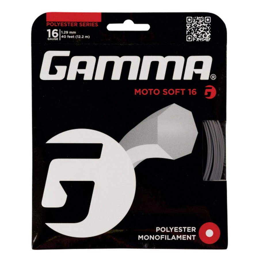 Tennissnaren Gamma | Moto Soft Charcoal Set Snaren 12,2M