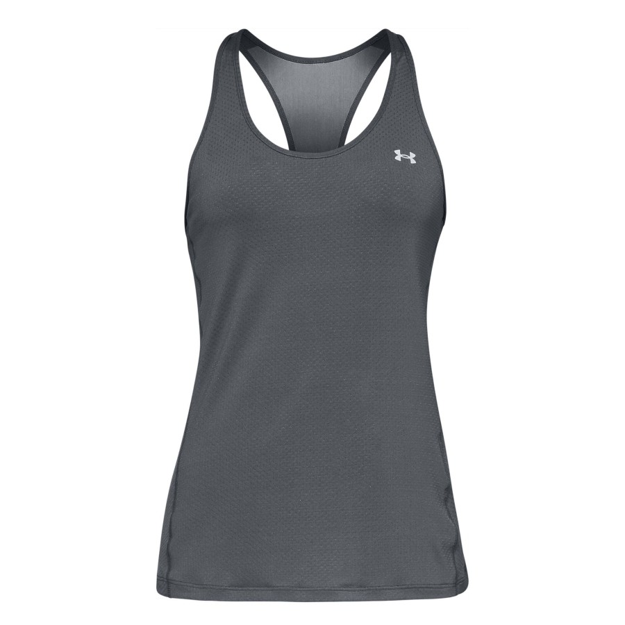 Tenniskleding Under Armour | Heatgear Racer Tanktop Dames Grijs
