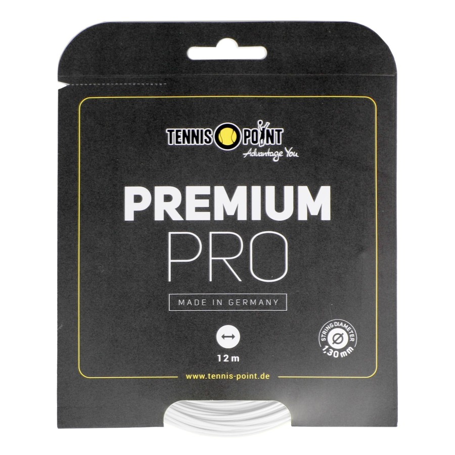Tennissnaren Tennis-Point | Premium Pro Set Snaren 12M Wit