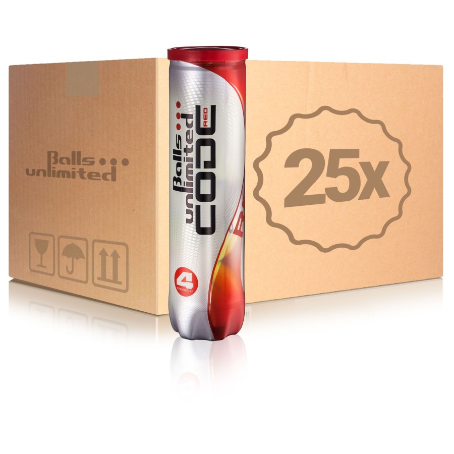 Tennisballen Balls Unlimited | Code Red 25X Verpakking 4 Stuks