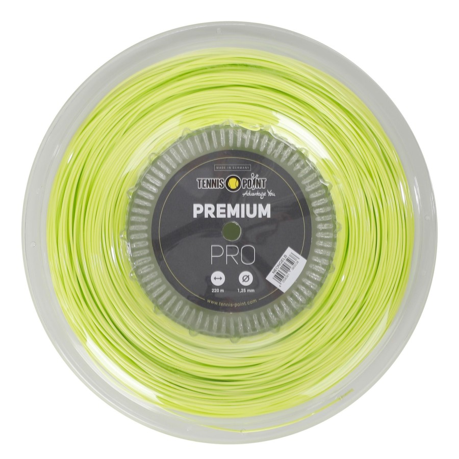 Tennissnaren Tennis-Point | Premium Pro Rol Snaren 220M Limoen