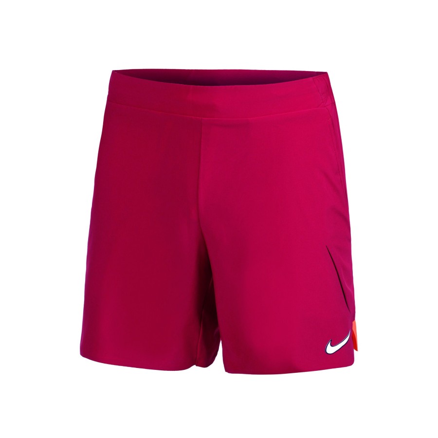 Tenniskleding Nike | Dri-Fit Court Slam Shorts Heren Rood