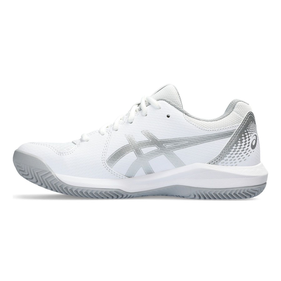 Tennisschoenen ASICS | Gel-Dedicate 8 Gravelschoen Dames Wit, Zilver
