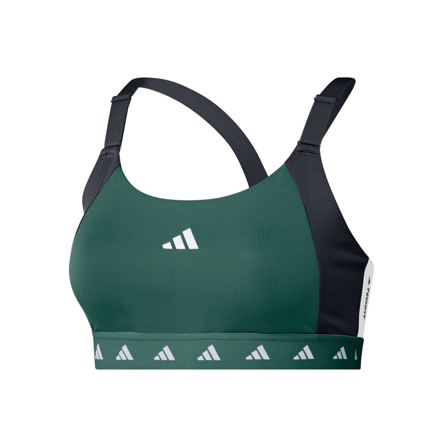 Tenniskleding adidas | Pwi Medium-Sport Tech-Fit Color Block Sport-Bh Dames