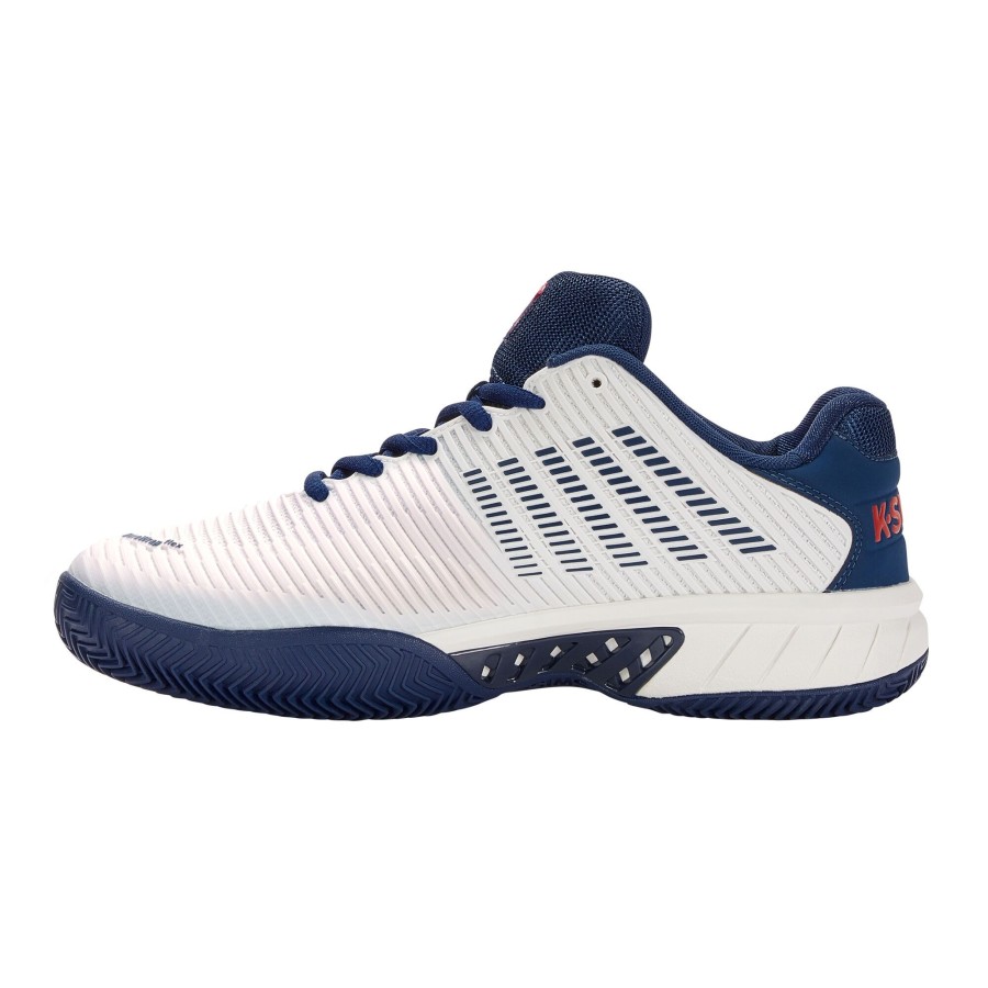 Tennisschoenen K-Swiss | Hypercourt Express 2 Gravelschoen Heren Wit, Donkerblauw