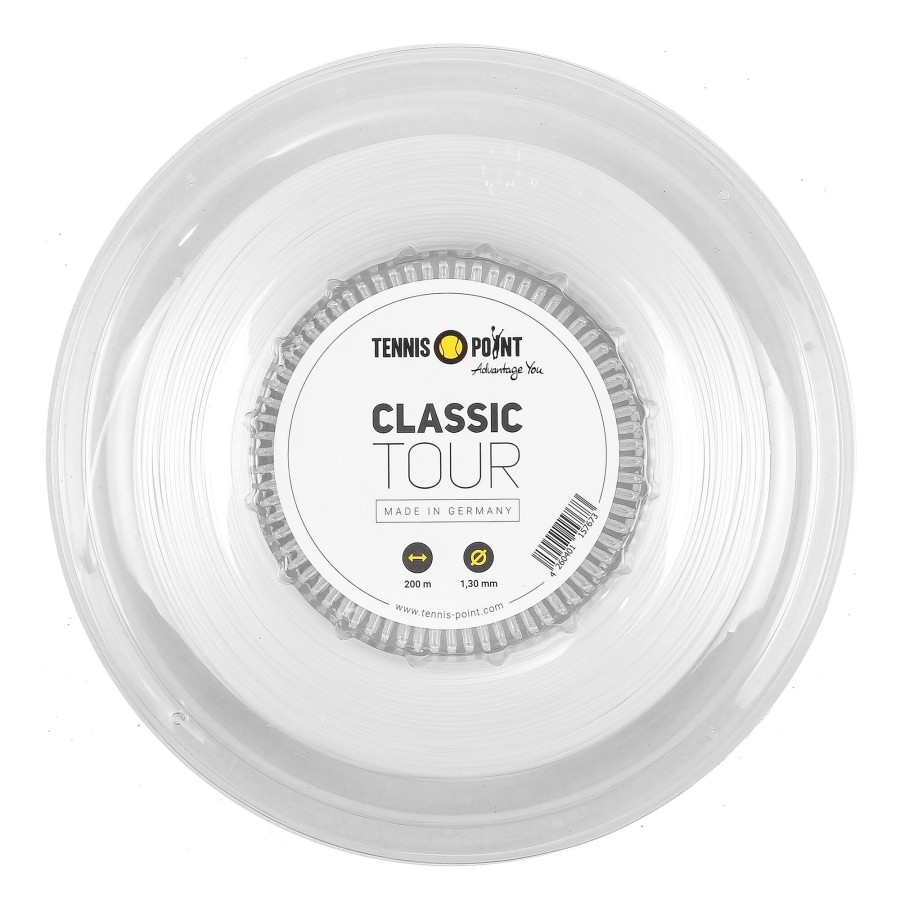 Tennissnaren Tennis-Point | Classic Tour Rol Snaren 200M Wit