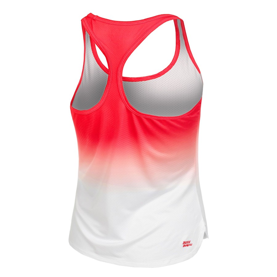 Tenniskleding BIDI BADU | Crew Gradiant Tanktop Dames Rood, Wit