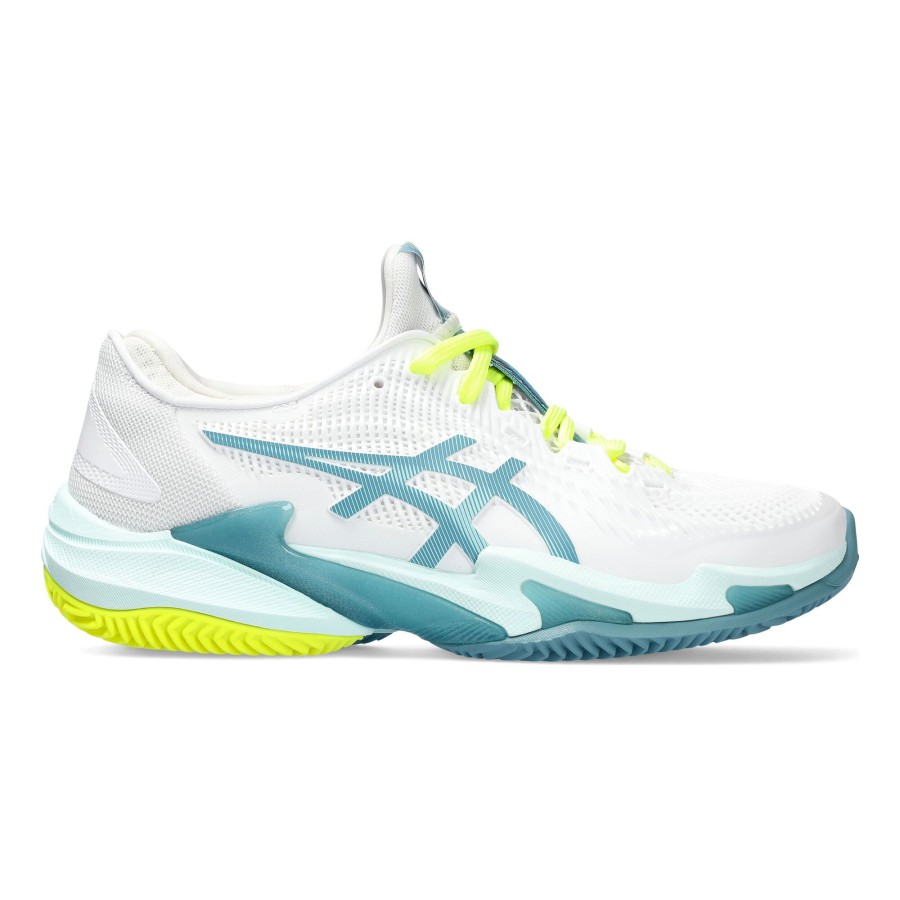 Tennisschoenen ASICS | Court Ff 3 Gravelschoen Dames Wit, Petrolblauw