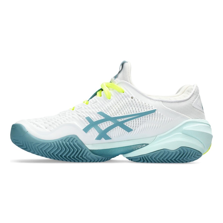 Tennisschoenen ASICS | Court Ff 3 Gravelschoen Dames Wit, Petrolblauw
