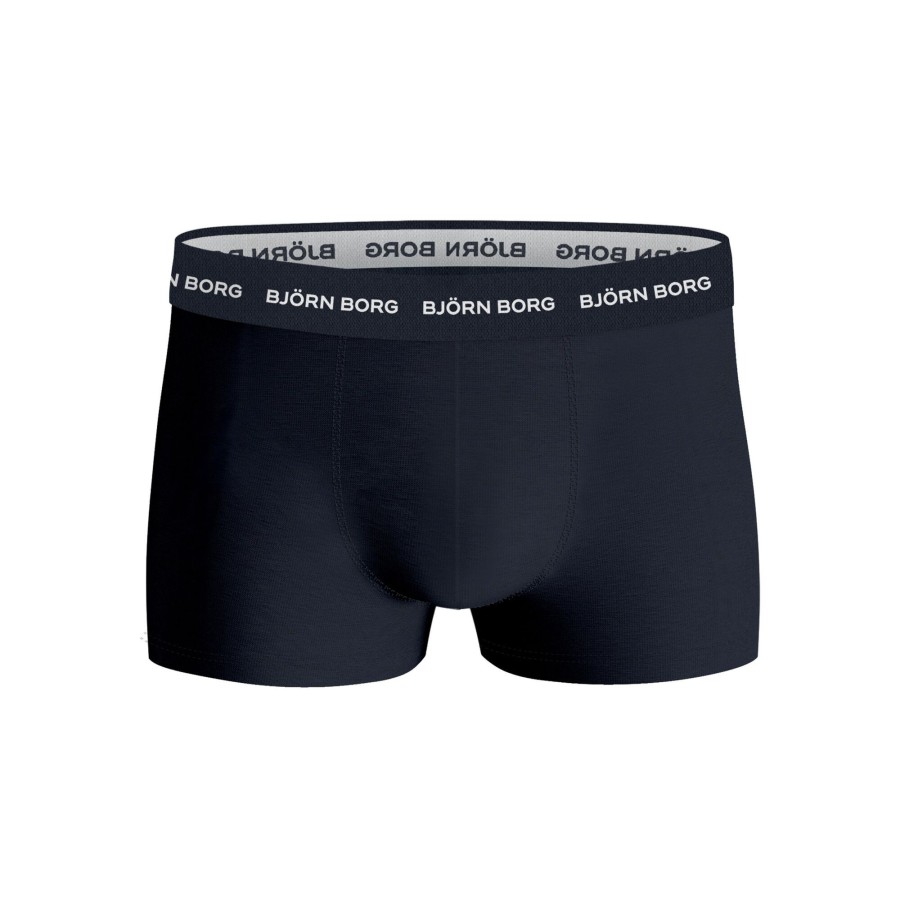 Tenniskleding Björn Borg | Cotton Stretch Trunk Boxershort Verpakking 3 Stuks Heren Zwart, Wit